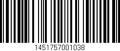Código de barras (EAN, GTIN, SKU, ISBN): '1451757001038'