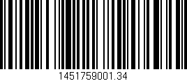 Código de barras (EAN, GTIN, SKU, ISBN): '1451759001.34'