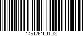 Código de barras (EAN, GTIN, SKU, ISBN): '1451761001.33'