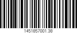 Código de barras (EAN, GTIN, SKU, ISBN): '1451857001.38'