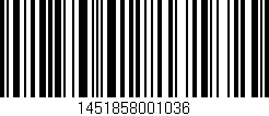 Código de barras (EAN, GTIN, SKU, ISBN): '1451858001036'