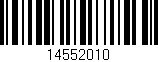 Código de barras (EAN, GTIN, SKU, ISBN): '14552010'
