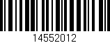 Código de barras (EAN, GTIN, SKU, ISBN): '14552012'