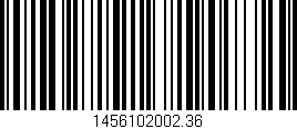 Código de barras (EAN, GTIN, SKU, ISBN): '1456102002.36'