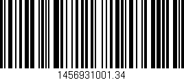 Código de barras (EAN, GTIN, SKU, ISBN): '1456931001.34'