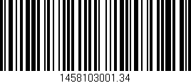 Código de barras (EAN, GTIN, SKU, ISBN): '1458103001.34'
