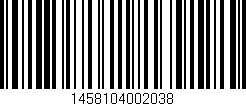 Código de barras (EAN, GTIN, SKU, ISBN): '1458104002038'
