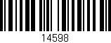 Código de barras (EAN, GTIN, SKU, ISBN): '14598'