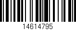 Código de barras (EAN, GTIN, SKU, ISBN): '14614795'