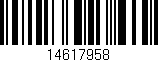 Código de barras (EAN, GTIN, SKU, ISBN): '14617958'