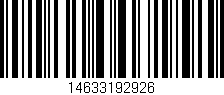 Código de barras (EAN, GTIN, SKU, ISBN): '14633192926'