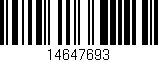 Código de barras (EAN, GTIN, SKU, ISBN): '14647693'