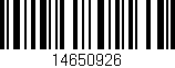 Código de barras (EAN, GTIN, SKU, ISBN): '14650926'