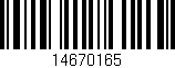 Código de barras (EAN, GTIN, SKU, ISBN): '14670165'