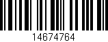 Código de barras (EAN, GTIN, SKU, ISBN): '14674764'