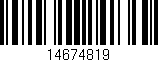 Código de barras (EAN, GTIN, SKU, ISBN): '14674819'