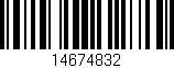 Código de barras (EAN, GTIN, SKU, ISBN): '14674832'