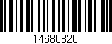 Código de barras (EAN, GTIN, SKU, ISBN): '14680820'