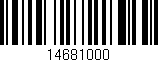 Código de barras (EAN, GTIN, SKU, ISBN): '14681000'