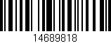 Código de barras (EAN, GTIN, SKU, ISBN): '14689818'