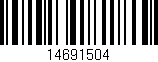 Código de barras (EAN, GTIN, SKU, ISBN): '14691504'
