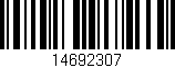 Código de barras (EAN, GTIN, SKU, ISBN): '14692307'