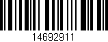 Código de barras (EAN, GTIN, SKU, ISBN): '14692911'