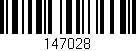 Código de barras (EAN, GTIN, SKU, ISBN): '147028'