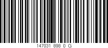 Código de barras (EAN, GTIN, SKU, ISBN): '147031_898_0_G'