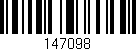 Código de barras (EAN, GTIN, SKU, ISBN): '147098'
