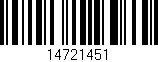 Código de barras (EAN, GTIN, SKU, ISBN): '14721451'