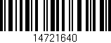 Código de barras (EAN, GTIN, SKU, ISBN): '14721640'