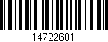 Código de barras (EAN, GTIN, SKU, ISBN): '14722601'