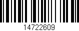 Código de barras (EAN, GTIN, SKU, ISBN): '14722609'