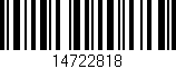 Código de barras (EAN, GTIN, SKU, ISBN): '14722818'