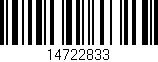 Código de barras (EAN, GTIN, SKU, ISBN): '14722833'