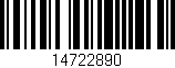 Código de barras (EAN, GTIN, SKU, ISBN): '14722890'