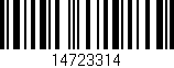 Código de barras (EAN, GTIN, SKU, ISBN): '14723314'