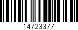 Código de barras (EAN, GTIN, SKU, ISBN): '14723377'