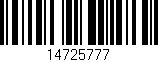 Código de barras (EAN, GTIN, SKU, ISBN): '14725777'