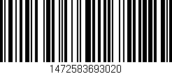 Código de barras (EAN, GTIN, SKU, ISBN): '1472583693020'