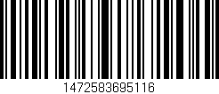 Código de barras (EAN, GTIN, SKU, ISBN): '1472583695116'
