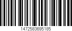 Código de barras (EAN, GTIN, SKU, ISBN): '1472583695185'