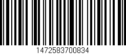 Código de barras (EAN, GTIN, SKU, ISBN): '1472583700834'
