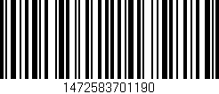 Código de barras (EAN, GTIN, SKU, ISBN): '1472583701190'