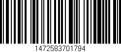 Código de barras (EAN, GTIN, SKU, ISBN): '1472583701794'