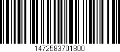 Código de barras (EAN, GTIN, SKU, ISBN): '1472583701800'