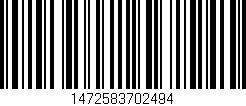 Código de barras (EAN, GTIN, SKU, ISBN): '1472583702494'