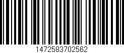 Código de barras (EAN, GTIN, SKU, ISBN): '1472583702562'