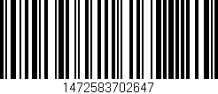 Código de barras (EAN, GTIN, SKU, ISBN): '1472583702647'